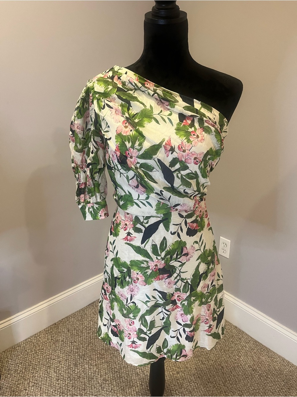 Talulah One-Shoulder Floral Mini Dress- extra small